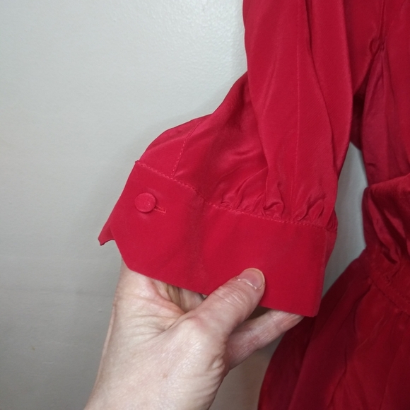 LK Bennett Red Midi Dress New With Tags - Picture 6 of 13